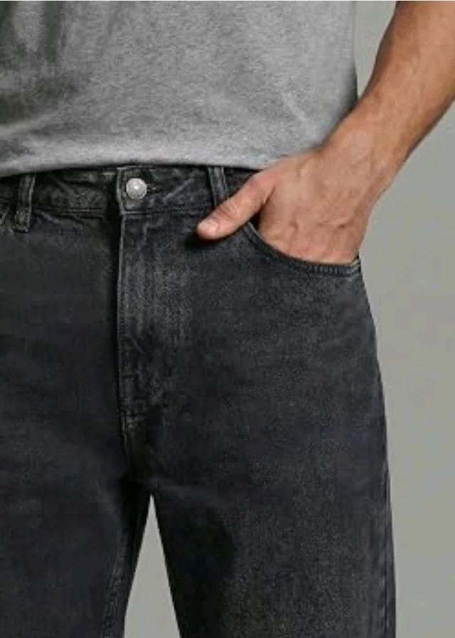 Urbano Fashion Men's Relaxed Fit Washed Denim Jeans Non-Stretchable - 38
