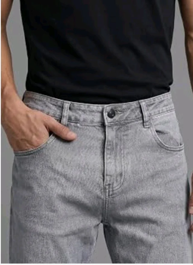 Urbano Fashion Men's Relaxed Fit Washed Denim Jeans Non-Stretchable - 32