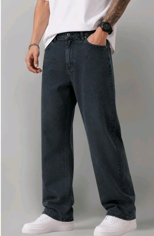 Men's Comfortable Casual Denim Jeans || Straight Fit (Jean) for Men || Regular Fit Mid Rise Flat Front Full Length Jeans for Men| Modern & Fashionable for Casualwear - 34