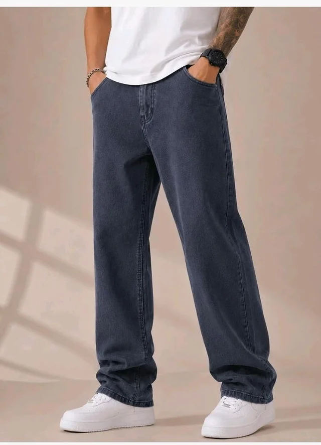 Men's Comfortable Casual Denim Jeans || Straight Fit (Jean) for Men || Regular Fit Mid Rise Flat Front Full Length Jeans for Men| Modern & Fashionable for Casualwear - 38