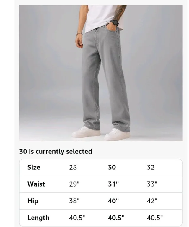 Men's Comfortable Casual Denim Jeans || Straight Fit (Jean) for Men || Regular Fit Mid Rise Flat Front Full Length Jeans for Men| Modern & Fashionable for Casualwear
- 32