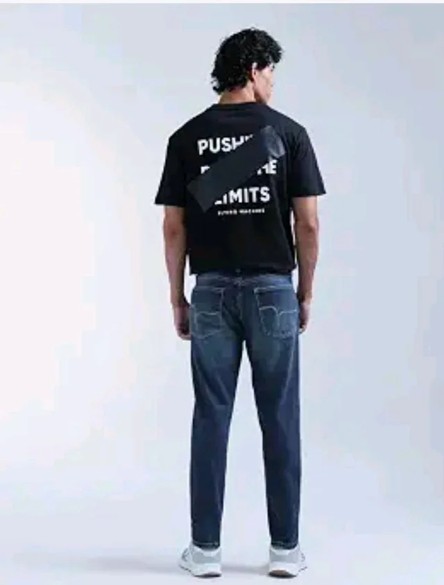 Flying Machine Men's Relaxed Tapered Fit Jeans| Solid | Mid Rise | Stretchable | Jeans for Man
- 36