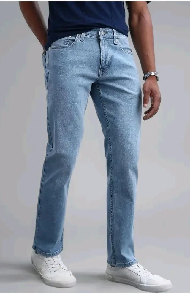 Flying Machine Men's Slim Straight Fit Jeans| Solid | High Rise | Stretchable | Jeans for Man
- 32