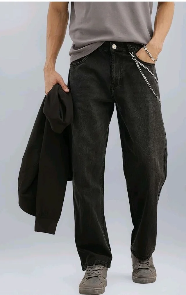 WROGN Men's Loose Fit Jeans | Mid Rise | Jeans for Man - 34