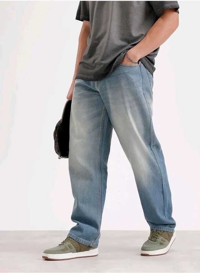 WROGN Men's Loose Fit Jeans | Mid Rise | Jeans for Man - 32