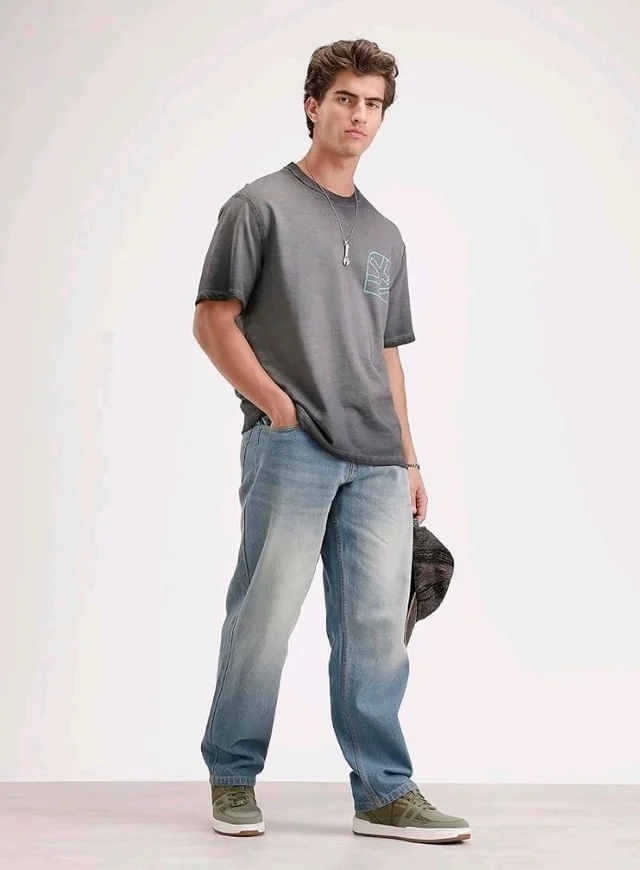 WROGN Men's Loose Fit Jeans | Mid Rise | Jeans for Man - 32
