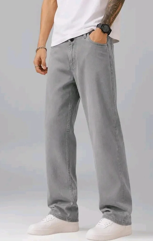 Men's Comfortable Casual Denim Jeans || Straight Fit (Jean) for Men || Regular Fit Mid Rise Flat Front Full Length Jeans for Men| Modern & Fashionable for Casualwear - 34