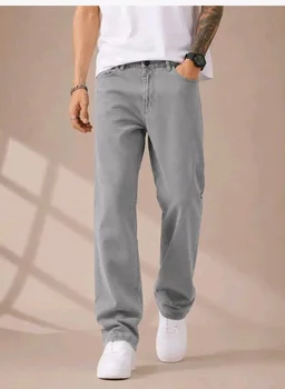 Men's Comfortable Casual Denim Jeans || Straight Fit (Jean) for Men || Regular Fit Mid Rise Flat Front Full Length Jeans for Men| Modern & Fashionable for Casualwear - 34