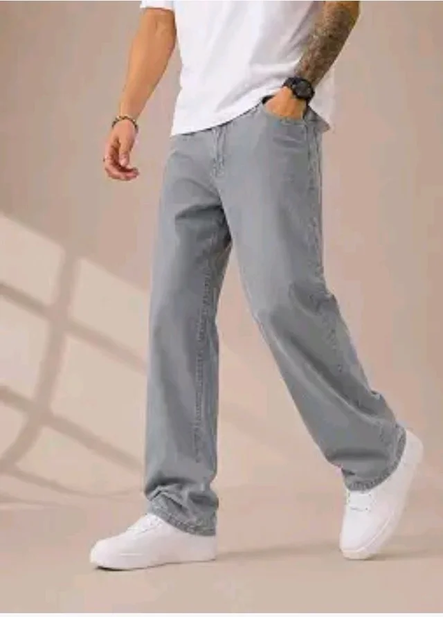 Men's Comfortable Casual Denim Jeans || Straight Fit (Jean) for Men || Regular Fit Mid Rise Flat Front Full Length Jeans for Men| Modern & Fashionable for Casualwear - 34