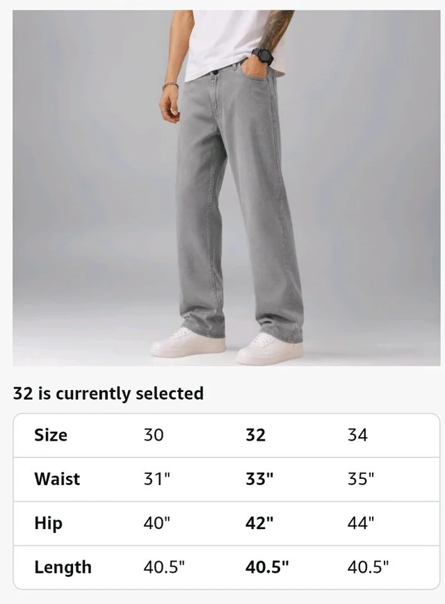 Men's Comfortable Casual Denim Jeans || Straight Fit (Jean) for Men || Regular Fit Mid Rise Flat Front Full Length Jeans for Men| Modern & Fashionable for Casualwear - 34