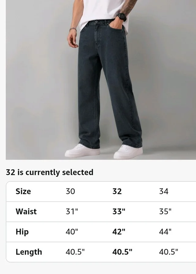 Men's Comfortable Casual Denim Jeans || Straight Fit (Jean) for Men || Regular Fit Mid Rise Flat Front Full Length Jeans for Men| Modern & Fashionable for Casualwear - 32