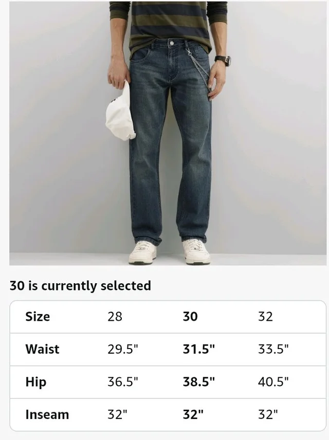 WROGN Men's Straight Fit Jeans | Mid Rise | Jeans for Man - 32