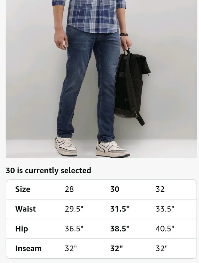 WROGN Men's Slim Fit Jeans | Mid Rise | Jeans for Man - 32