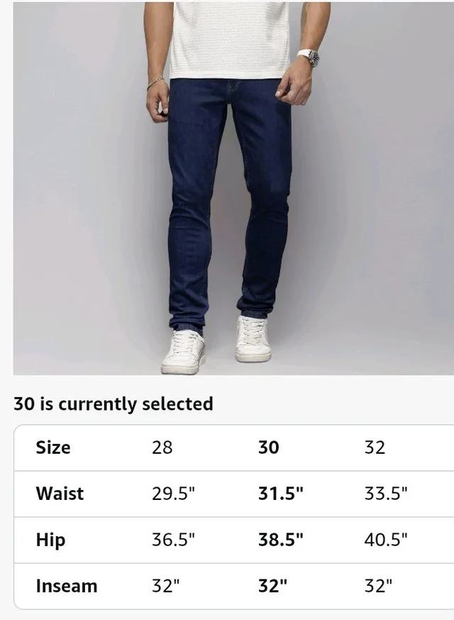WROGN Men's Slim Fit Jeans | Mid Rise | Jeans for Man - 38