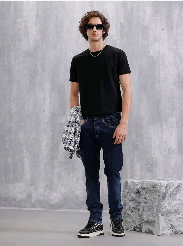WROGN Men's Slim Fit Jeans | Mid Rise | Jeans for Man - 36