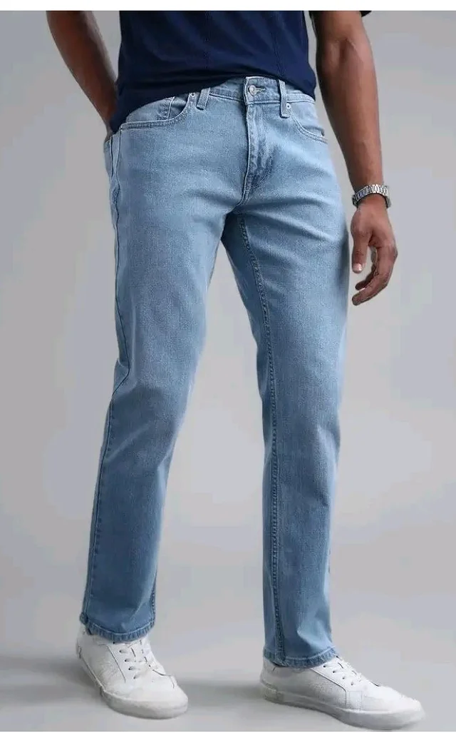 Flying Machine Men's Slim Straight Fit Jeans| Solid | High Rise | Stretchable | Jeans for Man
- 32