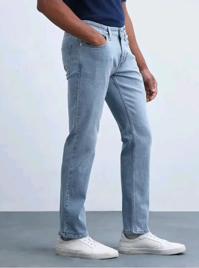 Flying Machine Men's Slim Straight Fit Jeans| Solid | High Rise | Stretchable | Jeans for Man
- 32