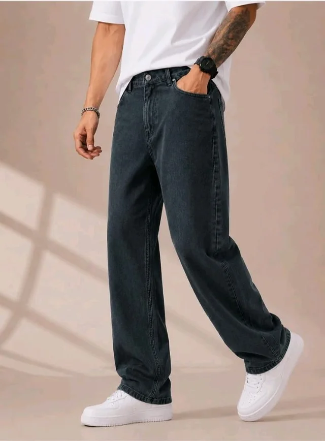 Men's Comfortable Casual Denim Jeans || Straight Fit (Jean) for Men || Regular Fit Mid Rise Flat Front Full Length Jeans for Men| Modern & Fashionable for Casualwear - 34