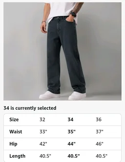 Men's Comfortable Casual Denim Jeans || Straight Fit (Jean) for Men || Regular Fit Mid Rise Flat Front Full Length Jeans for Men| Modern & Fashionable for Casualwear - 34