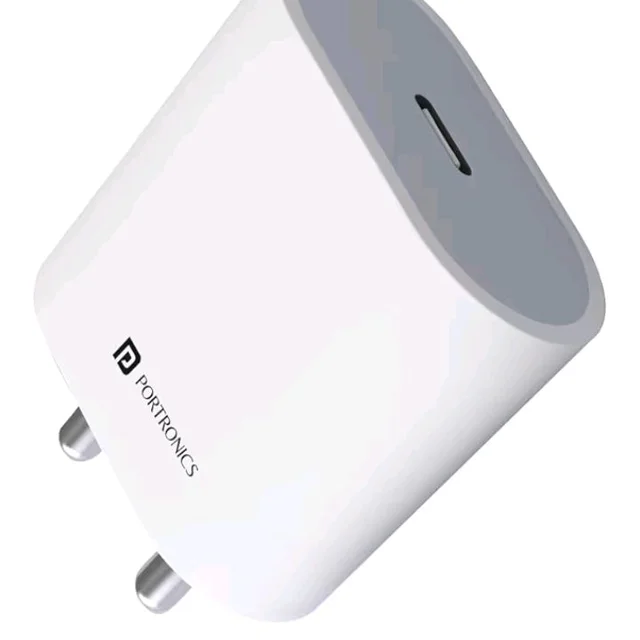Portronics Adapto 20 Type C 20W Fast PD/Type C Adapter Charger with Fast Charging for iPhone 12/12 Pro/12 Mini/12 Pro Max/11/XS/XR/X/8/Plus, iPad Pro/Air/Mini, Galaxy 10/9/8 (Adapter Only) White