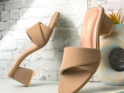 Women's Block Heel Slides Sandals | Fashion Open Toe Slip-On Heels | Comfortable Party & Casual Wear Mule Sandals for Women - 11