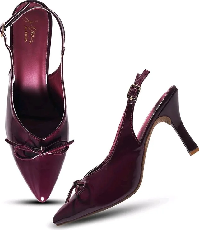 JM LOOKS Women's Pointed-Toe Slingback Heels with Bow Detail | Elegant and Comfortable for Parties and Events
- 10