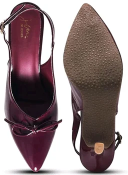 JM LOOKS Women's Pointed-Toe Slingback Heels with Bow Detail | Elegant and Comfortable for Parties and Events
- 10