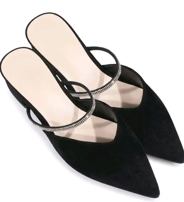 Xocean Women's Pvc Pointed Toe Heels Sandal with Glitter Rhinestone Strap for Wedding Party & Festive - 9