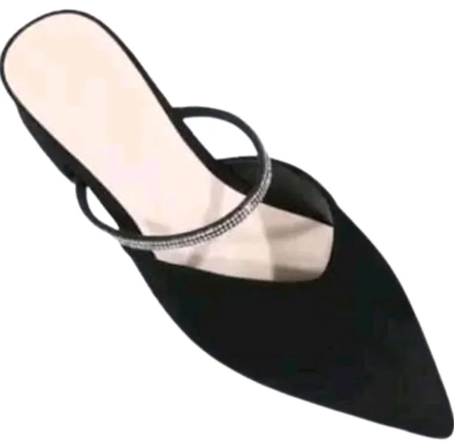 Xocean Women's Pvc Pointed Toe Heels Sandal with Glitter Rhinestone Strap for Wedding Party & Festive - 9