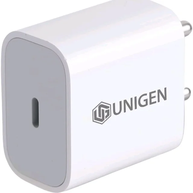 UNIGEN 20W Type C PD 3.0 Fast Charging Adapter | BIS Certified Wall Charger | Compatible with iPhone 17, 16 Pro Max, 16 Pro, 16 Plus, 16, 15, 14, 13, 12, 11, SE, XS, iPad & Android Devices (White)