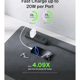 Belkin 40W (20W + 20W) Two Ports USB -C PD Wall Charger | Fast Charging for iPhone 17, Air, Pro, Pro Max, Samsung Galaxy S25, Google Pixel 10, iPad, AirPods, & More | 2 Years Warranty, White