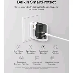 Belkin 40W (20W + 20W) Two Ports USB -C PD Wall Charger | Fast Charging for iPhone 17, Air, Pro, Pro Max, Samsung Galaxy S25, Google Pixel 10, iPad, AirPods, & More | 2 Years Warranty, White
