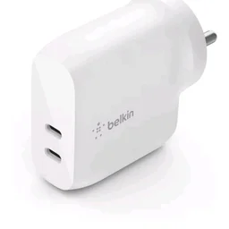 Belkin 40W (20W + 20W) Two Ports USB -C PD Wall Charger | Fast Charging for iPhone 17, Air, Pro, Pro Max, Samsung Galaxy S25, Google Pixel 10, iPad, AirPods, & More | 2 Years Warranty, White