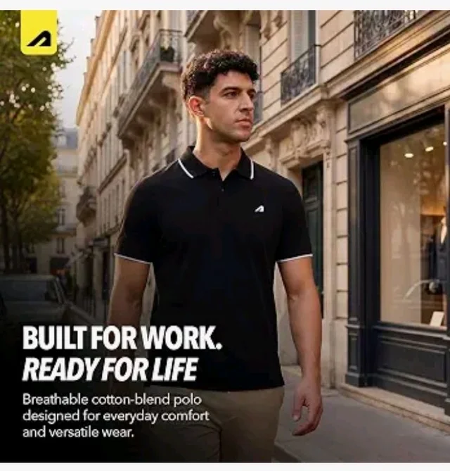 Boldfit Cotton Blend Polo Tshirts Shirts for Men Breathable Moisture-Wicking Regular Fit Anti-Static Fabric Quick-Dry & Durable Soft Lightweight Polo Tee for Casual Wear, Sports & Everyday Use