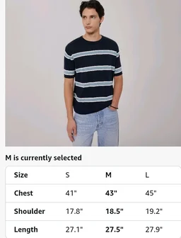 Amazon Brand - Symbol Men's 100% Cotton Striped T-Shirts | Flat Knit Texture | Round Neck | Half Sleeve | Available in Plus Sizes
