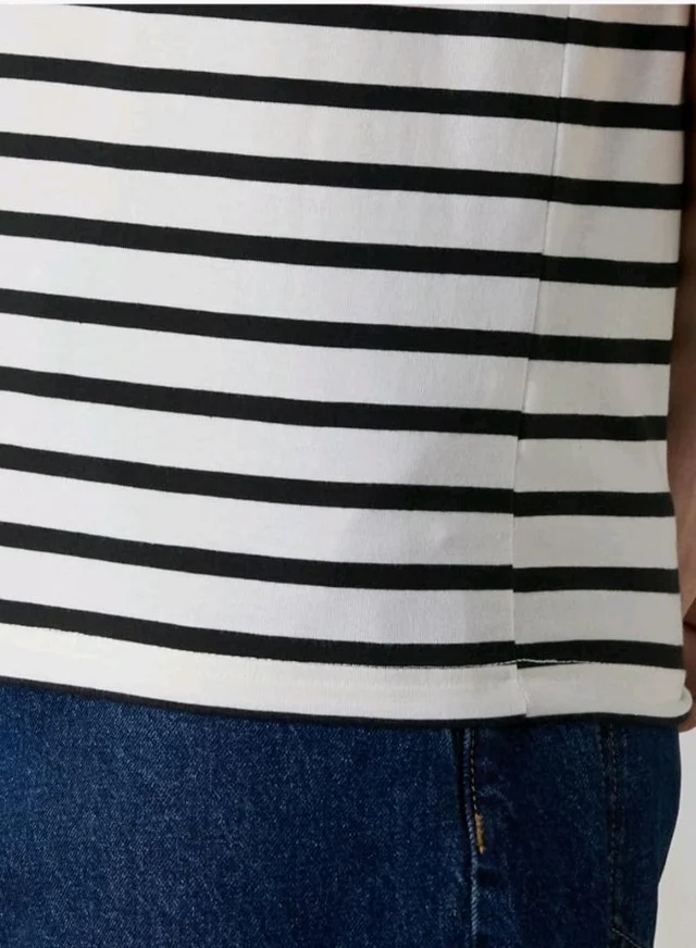Amazon Brand - Symbol Men Cotton Rich Relaxed Fit Striped Tshirt | Half Sleeves | Available in Plus Size