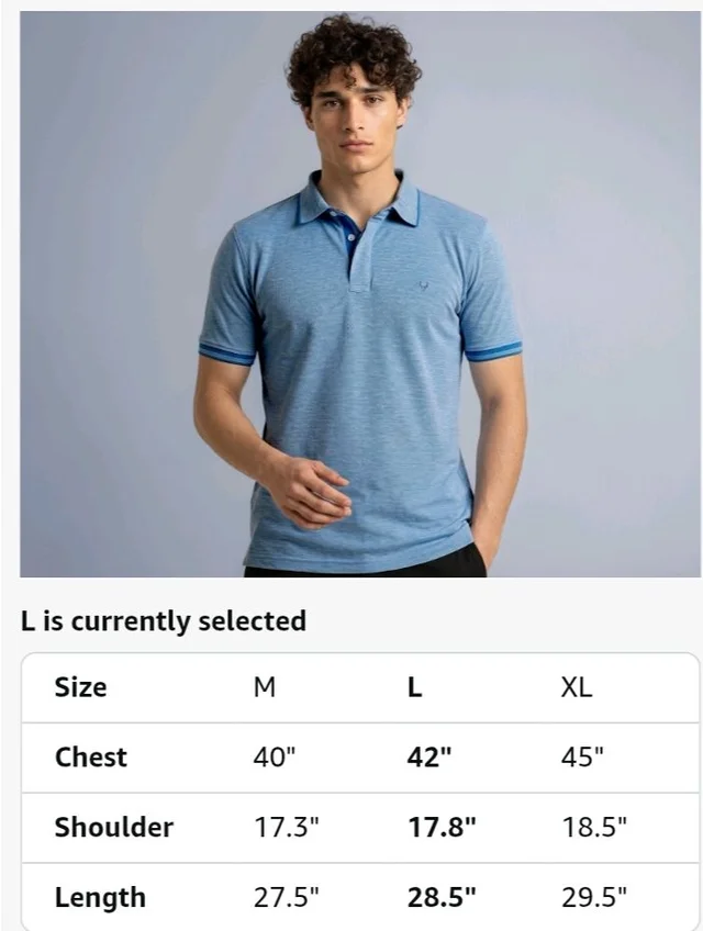 Allen Solly Men’s Pastel Shade Polo T‑Shirt | Bird’s Eye Knit Texture | Soft Cotton‑Blend | Regular Fit | Half Sleeves | Casual Everyday Wear