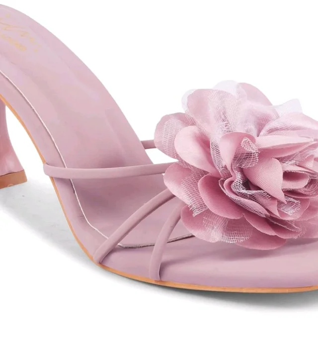 Heels with Floral Accent | Elegant Sandals for Weddings and Parties
- 8