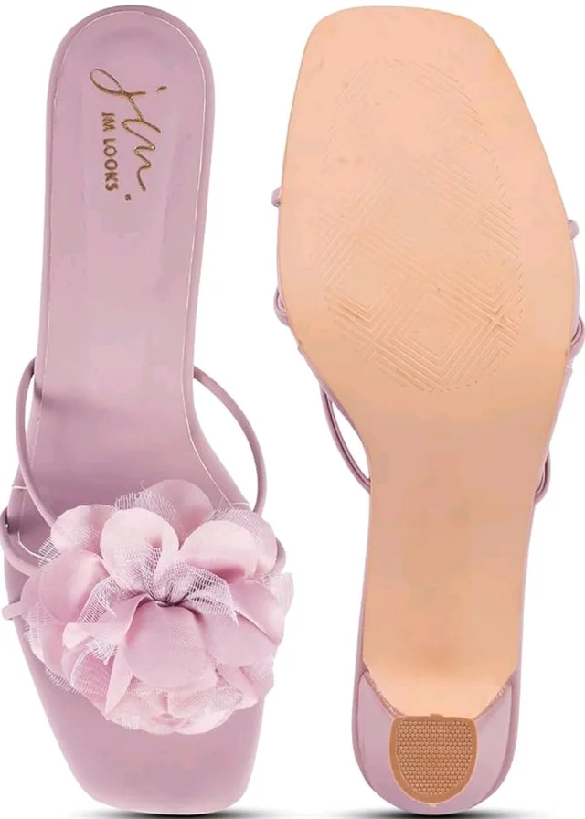Heels with Floral Accent | Elegant Sandals for Weddings and Parties
- 8