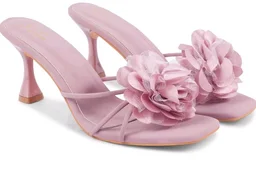 Heels with Floral Accent | Elegant Sandals for Weddings and Parties
- 8