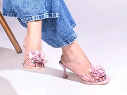 Heels with Floral Accent | Elegant Sandals for Weddings and Parties
- 8