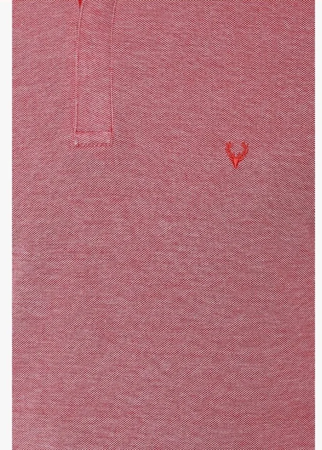 Allen Solly Men’s Pastel Shade Polo T‑Shirt | Bird’s Eye Knit Texture | Soft Cotton‑Blend | Regular Fit | Half Sleeves | Casual Everyday Wear