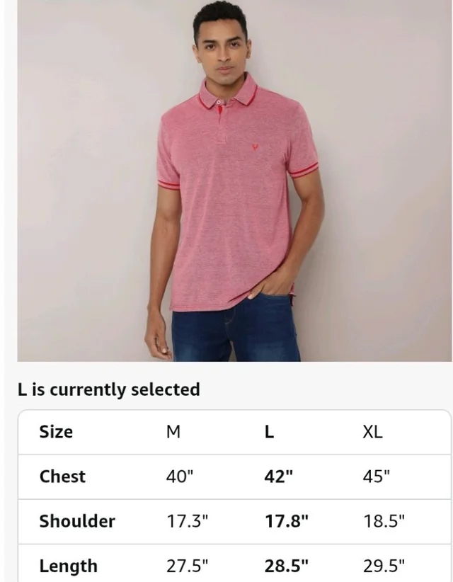 Allen Solly Men’s Pastel Shade Polo T‑Shirt | Bird’s Eye Knit Texture | Soft Cotton‑Blend | Regular Fit | Half Sleeves | Casual Everyday Wear