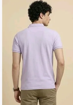 Allen Solly Men’s Pastel Shade Polo T‑Shirt | Bird’s Eye Knit Texture | Soft Cotton‑Blend | Regular Fit | Half Sleeves | Casual Everyday Wear