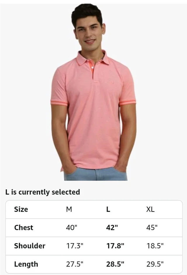 Allen Solly Men’s Pastel Shade Polo T‑Shirt | Bird’s Eye Knit Texture | Soft Cotton‑Blend | Regular Fit | Half Sleeves | Casual Everyday Wear
