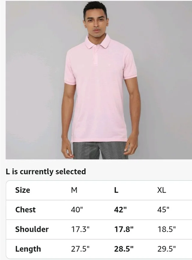 Allen Solly Men’s Pastel Shade Polo T‑Shirt | Bird’s Eye Knit Texture | Soft Cotton‑Blend | Regular Fit | Half Sleeves | Casual Everyday Wear