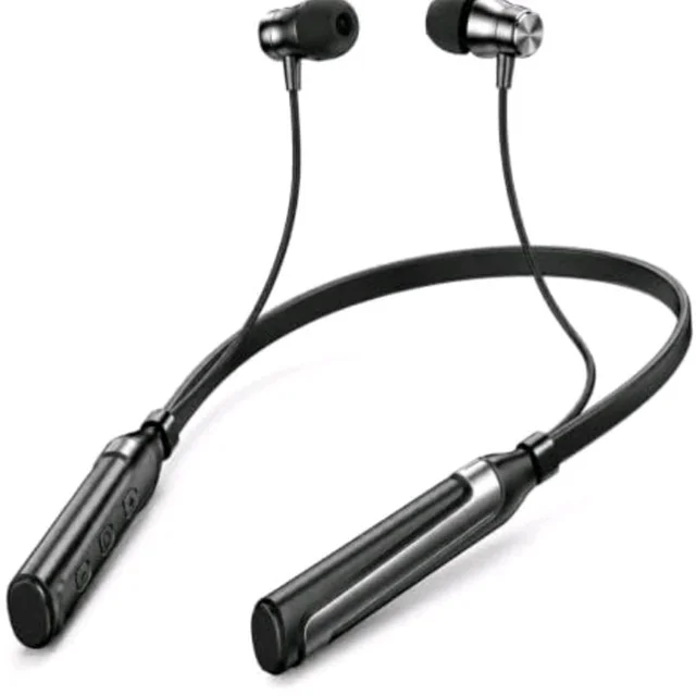 Kratos Jazz Neckband Bluetooth Headphones with 55H Playtime, Deep Bass, Stereo Sound, HD Calls, Magnetic Earbuds, Voice Assistant, Type-C Fast Charging, Rich Audio, Comfort Fit Bluetooth Neckband