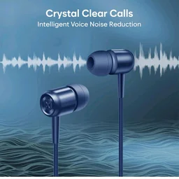 Bluetooth Neckband Earphones, Blue, 20 Hour Playtime, Superior Bass, Bluetooth 5.4, Noise Reduction
500+ bought in past month