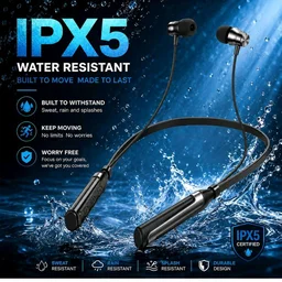 Kratos Jazz Neckband Bluetooth Headphones with 55H Playtime, Deep Bass, Stereo Sound, HD Calls, Magnetic Earbuds, Voice Assistant, Type-C Fast Charging, Rich Audio, Comfort Fit Bluetooth Neckband