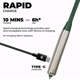 Zebronics in-Ear Wireless Neckband, 20Hrs Playback, Rapid Charging, 10mm Drivers, ENC, Gaming Mode, Dual Pairing, BT v6.0, Magnetic Earbuds, Type-C Charging (Evolve, Metallic Green)
500+ bought in past month